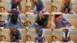 Hisglovelady - Nurse In Transparent Apron, Late Night Shift, Lubricated Examination Gloves [FullHD 1920P]  