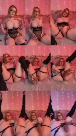 Ashley Banks (ashbabetv, ashley_banks) - Slipping Into My Sheer Black Lingerie And Thigh High Heels, Teasing You With Busty Playtime [SD 480P]  - OnlyFans