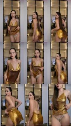 Kate Kuray - Gold Dress Tease [FullHD 1080P]  - OnlyFans