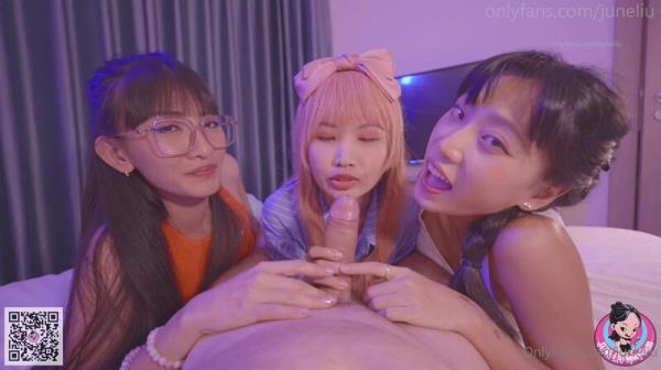 June Liu (SpicyGum) - New B/G/G Blowjob Video [FullHD 1080P]  - OnlyFans