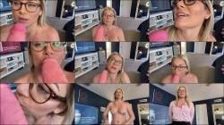LauranVickers - Married Secretary Worships Boss' HUGE Cock Gets a Facial [FullHD 1080P]  