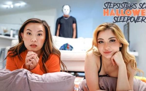 Demi Hawks, Kimmy Kimm - Stepsisters Scary Halloween Sleepover [FullHD 1080P]  - StepSiblingsCaught