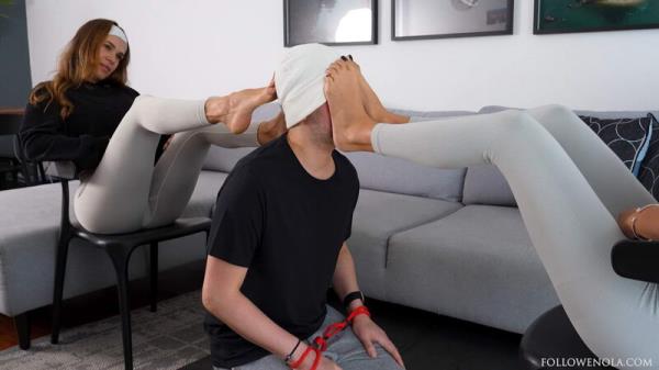 Mistress Enola Fetish: Tag-Team Foot Gagging - We Shared His Gag Reflex Like He Was Nothing - Extreme Deep Feet [FullHD 1080P]  