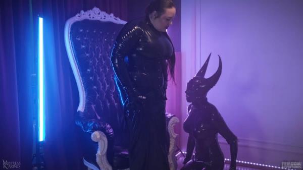 Femdom Adventures - Mistress Karino - Smoking Latex Shining And Boot Worship With Latex Devil [4K 2160P]  
