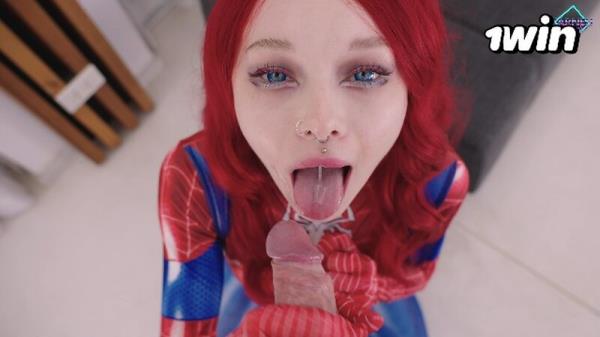Karneli Bandi - Superheroine Submission: Spider-Woman taking dick in her deep holes [FullHD 1080P]  