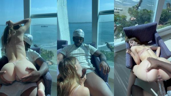 Aquazay  (aquazay999) - Digging Stepsis Cream Out While She Watches The Beach [4K 2160P]  - OnlyFans