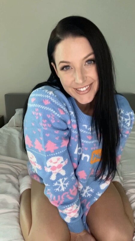 Angela White - Blue Sweater [FullHD 1080P]  