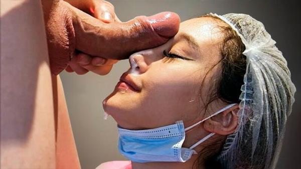 Public Crazy Place - NURSE demonstrates the term DEEP THROAT [FullHD 1080P]  