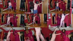 Goddess Mikaila - Ebony Domme Kicks White Mans Balls With Heels [FullHD 1080P]  