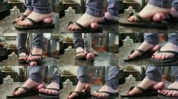 Pleasetreadonme - POVS I crush his HARD cock between my FLIP FLOPS until he EXPLODES on my toes [FullHD 1080P]  