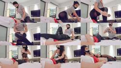 Hong Kong Mistress Jessica - Real Training - Black Silk Stewardess Slut Squeezing Out Sperm Super Lewd [FullHD 1080P]  