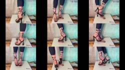 Mistress Eva Feet And Heels Black Strappy Pumps [FullHD 1080P]  