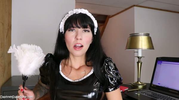 Daphney Rose - Mesmerized Office Minx Pleasures Herself In Pantyhose and French Maid Outfit [FullHD 1080P]  