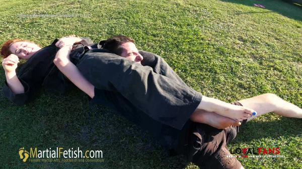 Martial Fetish - Alexis Luna Outdoor Black Gi Mixed Wrestling Domination [4K 2160P]  