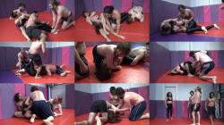 Doom Maidens Wrestling - Veve Vs Girth Joe And Frankie 3 On 1 Competitive Mixed Wrestling Challenge [FullHD 1080P]  