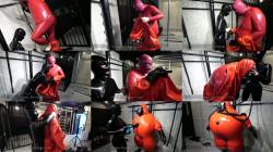 Mistress Hinako - Big Latex Man Struggles Into Md Latex Suit [SD 480P]  