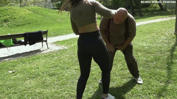 Deadly Female Fighters - Kikina - Kikina Destroys 2 Foolish Attackers [FullHD 1080P]