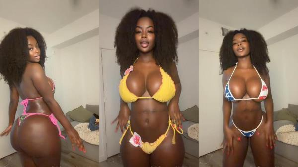 d4rkbarb1e (Adiza.sankofa, Adiza, Adiza Sankofa, Bimbonique) - Bikini Try On Haul [HD 720P]  - OnlyFans