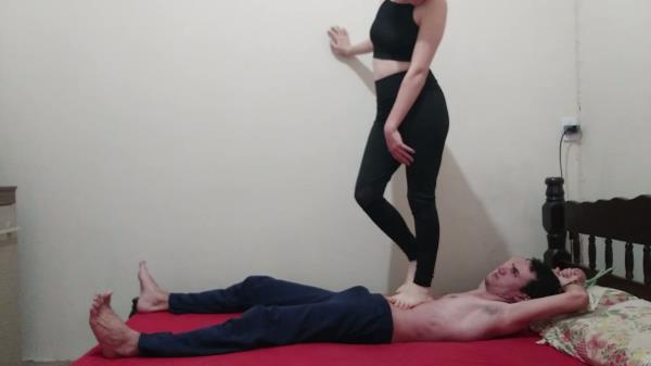 Pain And Pressure - 04 Beatriz - Trampling Tied Slave On Bed 1 [FullHD 1080P]  