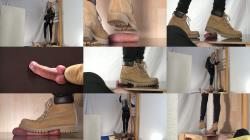 Aballs And Cock Crushing Sexbomb - CBTrample - Rider Alina Tramples Deep Footprints Into Her Slaves Cock And Balls With Her Timberlands [FullHD 1080P]  