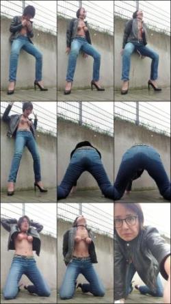 JulieEroticDress - Squirting in jeans [HD 720P]  - MyDirtyHobby