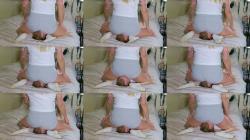 Brutal Face Sitting And Femdom - He Loves To Sniff My Stinky Ass Through My Spandex Shorts [FullHD 1080P]  