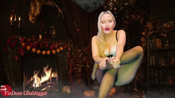 FinDom Goaldigger - Halloween fishnets stockings foot [FullHD 1080P]  