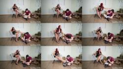 Kiffa Feet - Mean Kiffa Dangling Flip Flops And Slapping While Slave Tries To Write Custom Video [FullHD 1080P]  