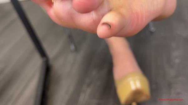 Femdom Puppy Play - Ashlynn Makes Her Boss Her Slave [FullHD 1080P]  