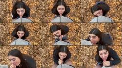 LeahSnuSnu - Schwanz Abmelkung im Wald - Ich schlucke alles - Blowjob und Deepthroat [HD 720P]  - MyDirtyHobby