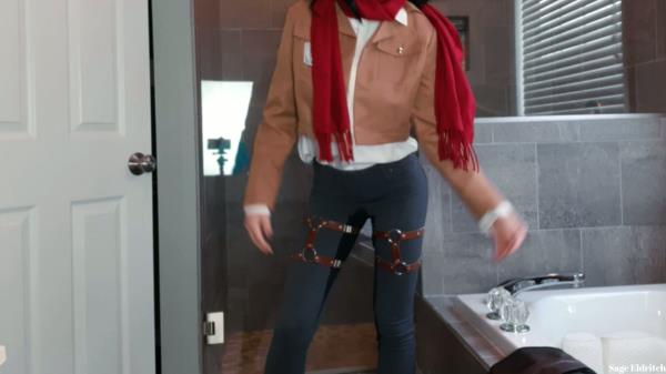 Sage Eldritch - Mikasa Ackerman Wetting Tight Jeans and Panties [FullHD 1080P]  
