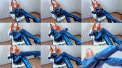 JuliaCrown - Leather high boots job [HD 720P]  